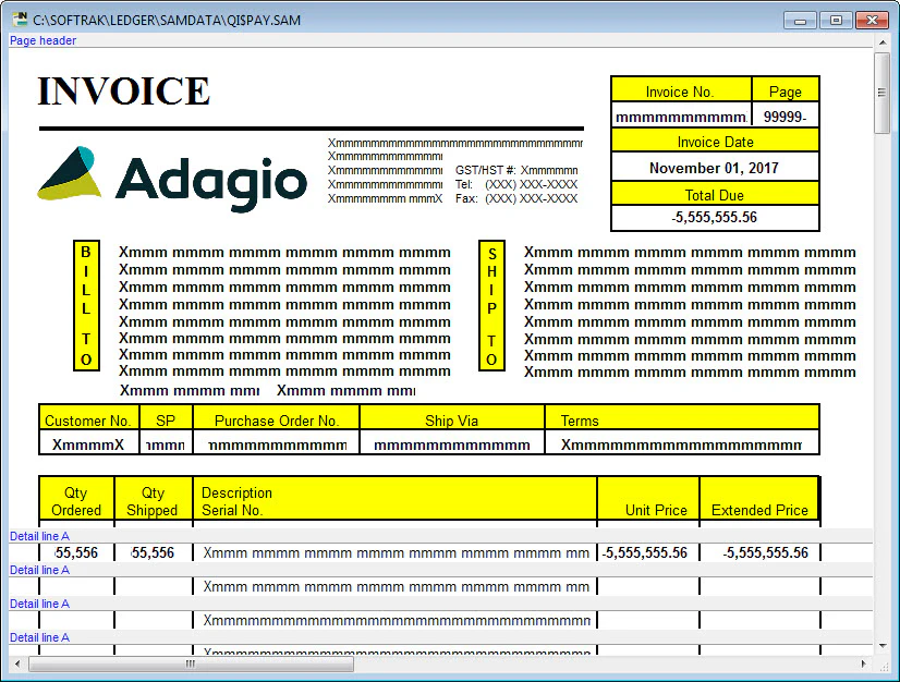 screenshot of Adagio Financial Suite